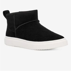 UGG Black Ankle Boots with White Sole